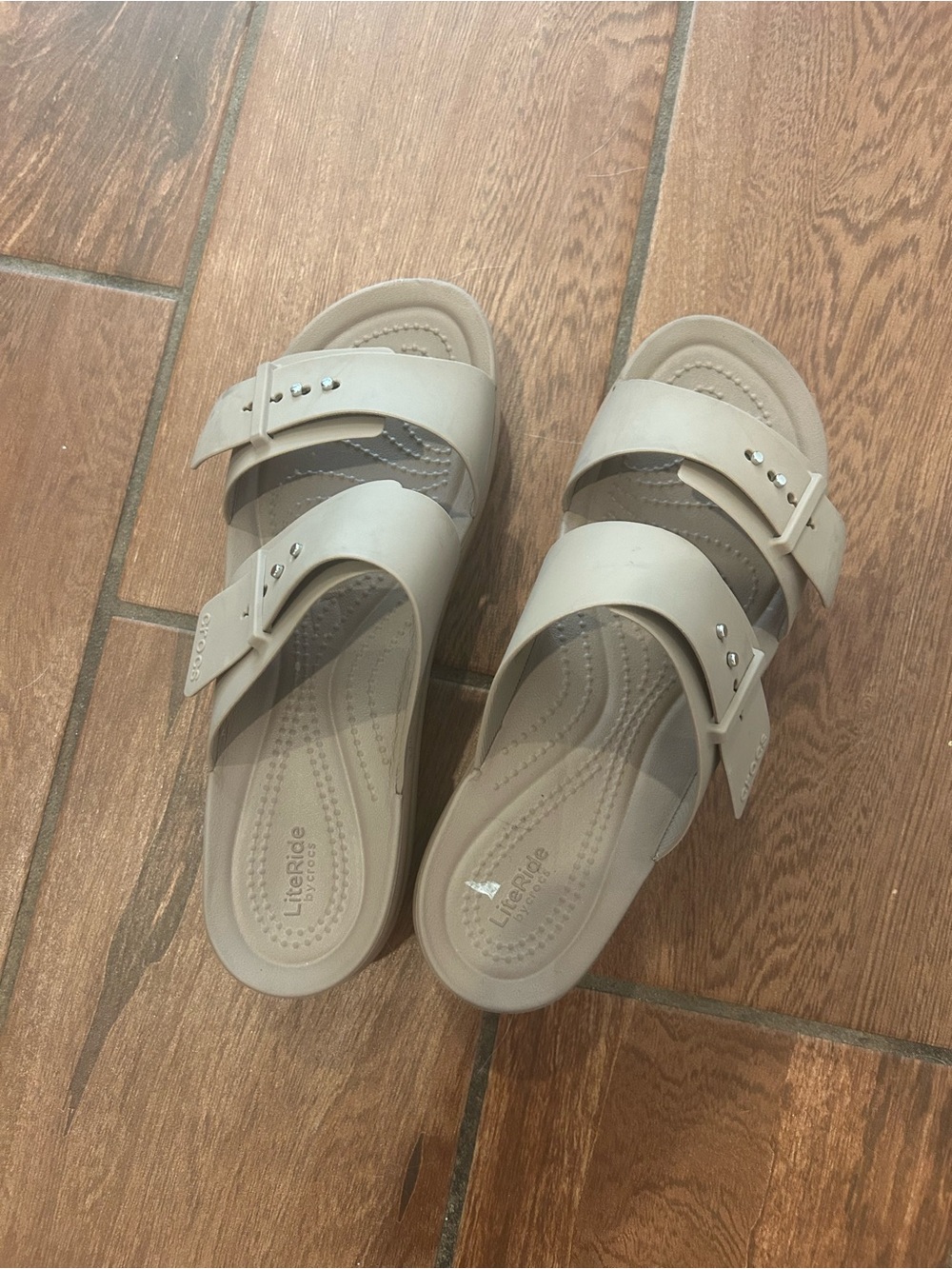 Crocs size 9 slip on wedge sandals